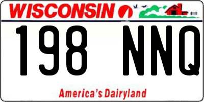 WI license plate 198NNQ