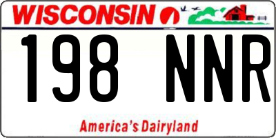 WI license plate 198NNR