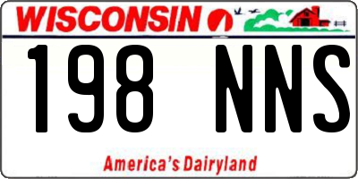 WI license plate 198NNS