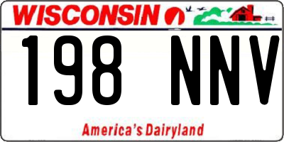 WI license plate 198NNV