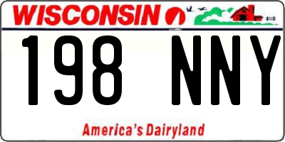 WI license plate 198NNY