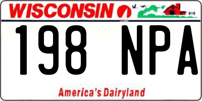 WI license plate 198NPA
