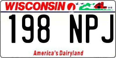 WI license plate 198NPJ