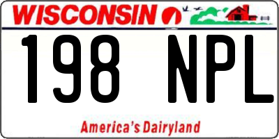 WI license plate 198NPL