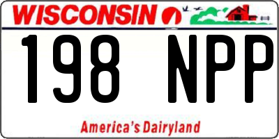 WI license plate 198NPP