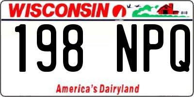 WI license plate 198NPQ