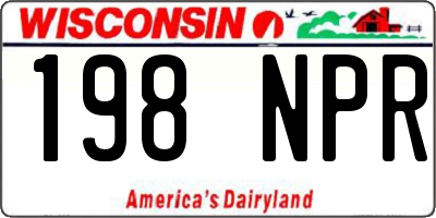 WI license plate 198NPR
