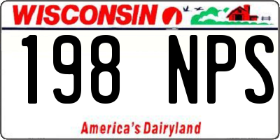 WI license plate 198NPS