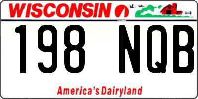WI license plate 198NQB