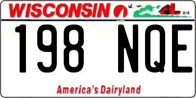 WI license plate 198NQE