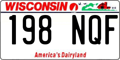 WI license plate 198NQF