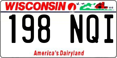 WI license plate 198NQI