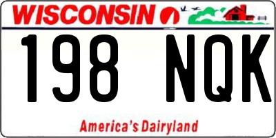 WI license plate 198NQK