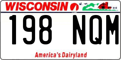 WI license plate 198NQM