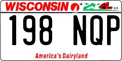 WI license plate 198NQP