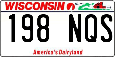 WI license plate 198NQS