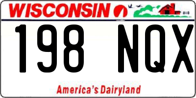 WI license plate 198NQX