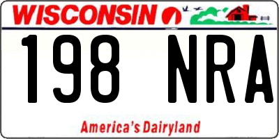 WI license plate 198NRA