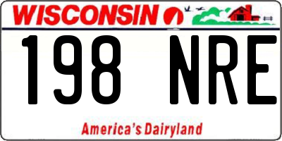 WI license plate 198NRE