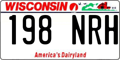 WI license plate 198NRH