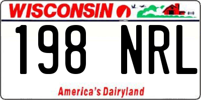 WI license plate 198NRL