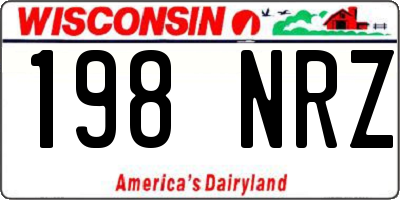 WI license plate 198NRZ