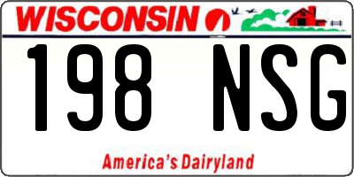 WI license plate 198NSG