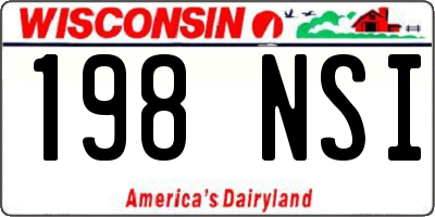 WI license plate 198NSI