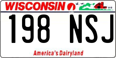 WI license plate 198NSJ