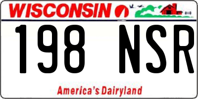 WI license plate 198NSR