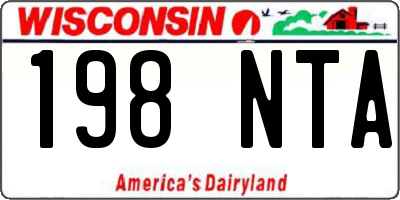 WI license plate 198NTA