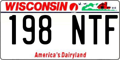 WI license plate 198NTF