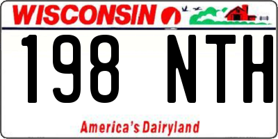 WI license plate 198NTH