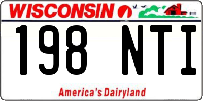 WI license plate 198NTI
