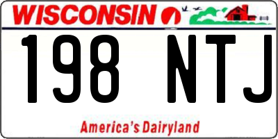 WI license plate 198NTJ