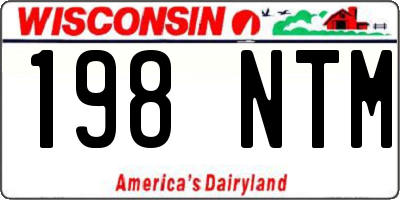 WI license plate 198NTM