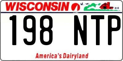 WI license plate 198NTP