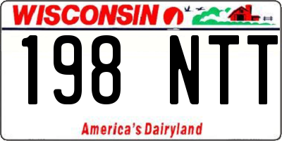 WI license plate 198NTT