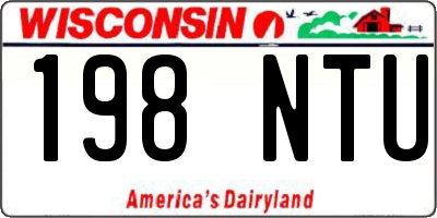 WI license plate 198NTU