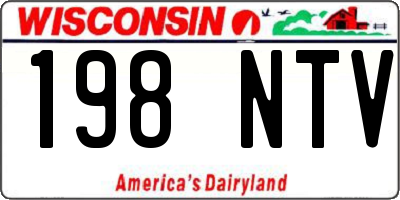 WI license plate 198NTV