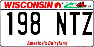 WI license plate 198NTZ
