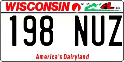 WI license plate 198NUZ