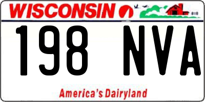 WI license plate 198NVA