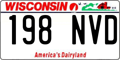 WI license plate 198NVD