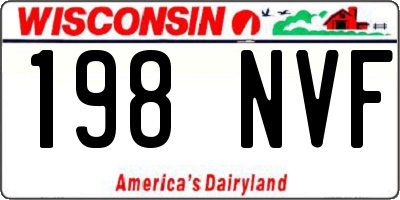 WI license plate 198NVF