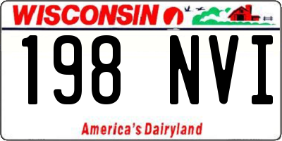 WI license plate 198NVI