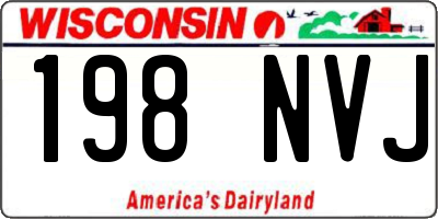 WI license plate 198NVJ
