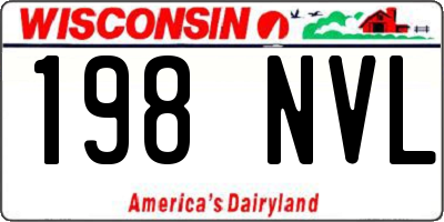 WI license plate 198NVL