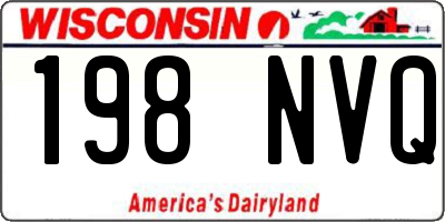 WI license plate 198NVQ
