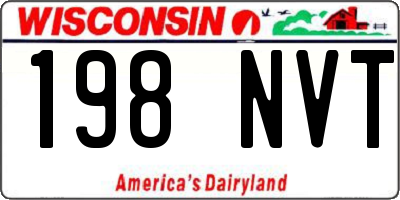 WI license plate 198NVT